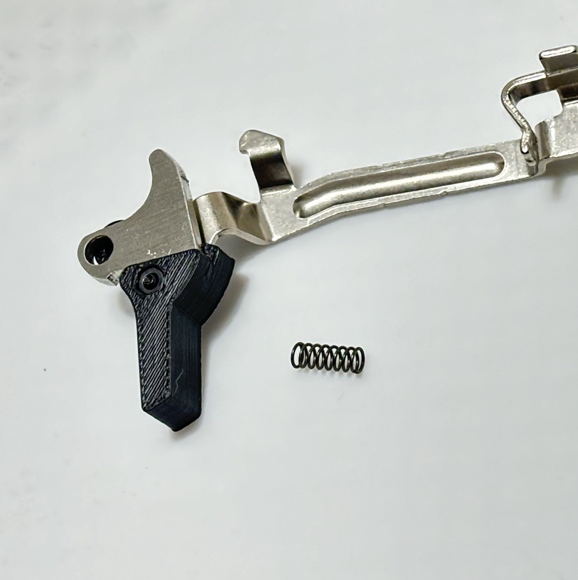 For Glock Polymer FRT V2 Trigger Bar Kit – (1) Reset Trip (2) Trigger Shoes (1) Bar (2) Springs